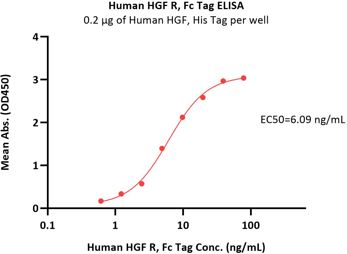 C-MET / HGFR高生物活性：经ELISA验证